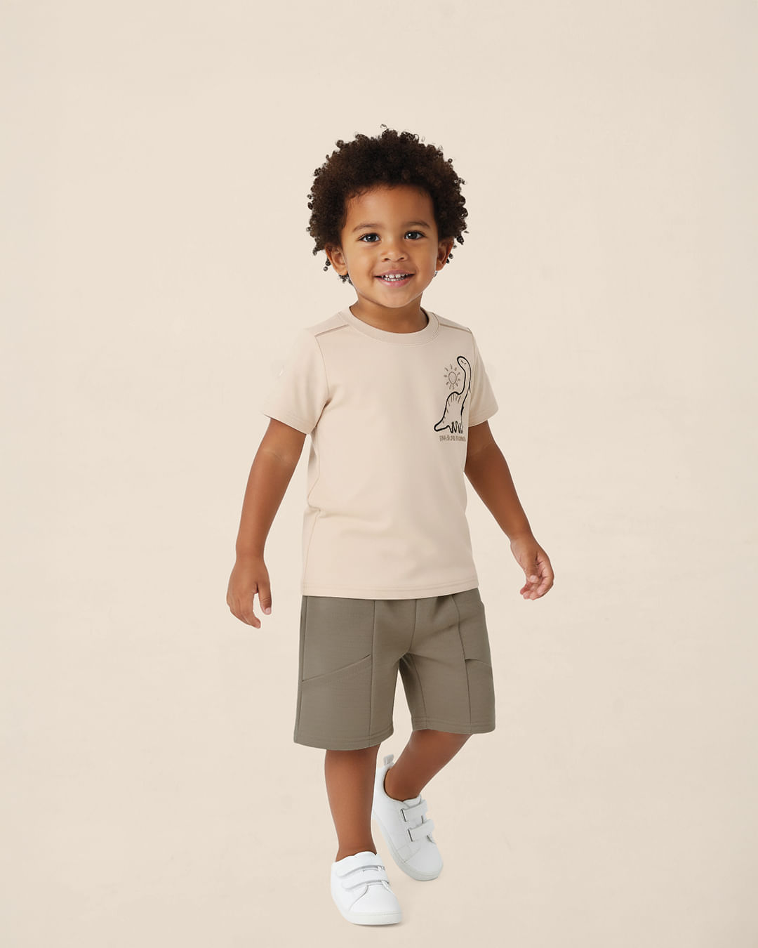 Conjunto Infantil Menino Sou Da Era Do Brincar Em Algodão Malwee Kids - Bege - 6