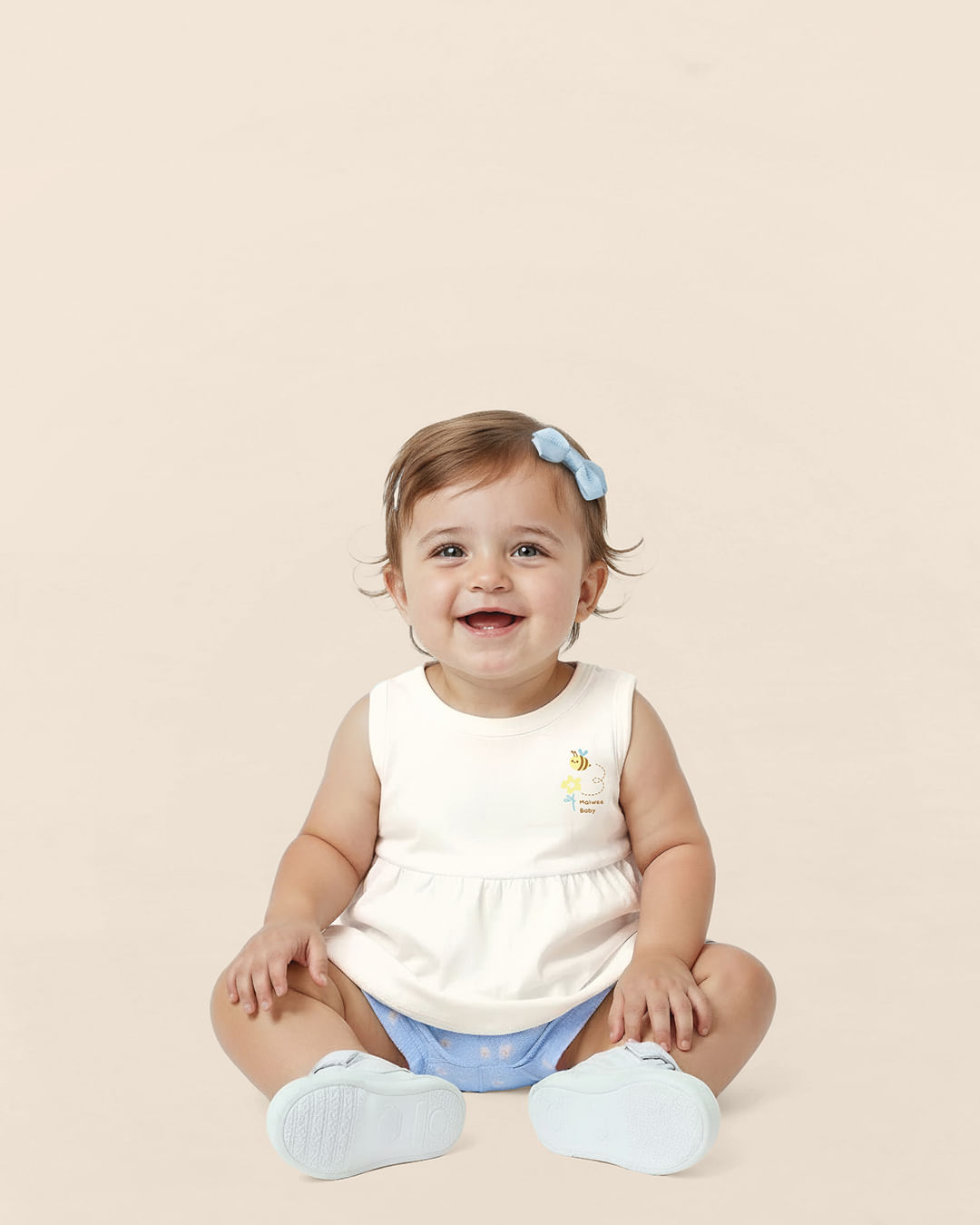 Conjunto Bebê Menina Regata E Shorts Estampado Malwee Kids
