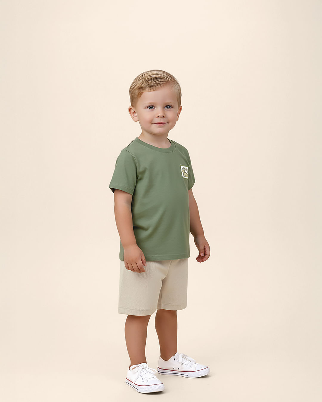 Conjunto Infantil Menino Camiseta Estampa Costas Missão Brincar Malwee Kids - Verde - 3