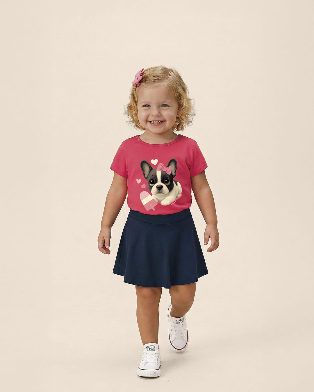 Blusa Infantil Menina Estampa Cachorrinho Em Algodão Malwee Kids - Vermelho - 4
