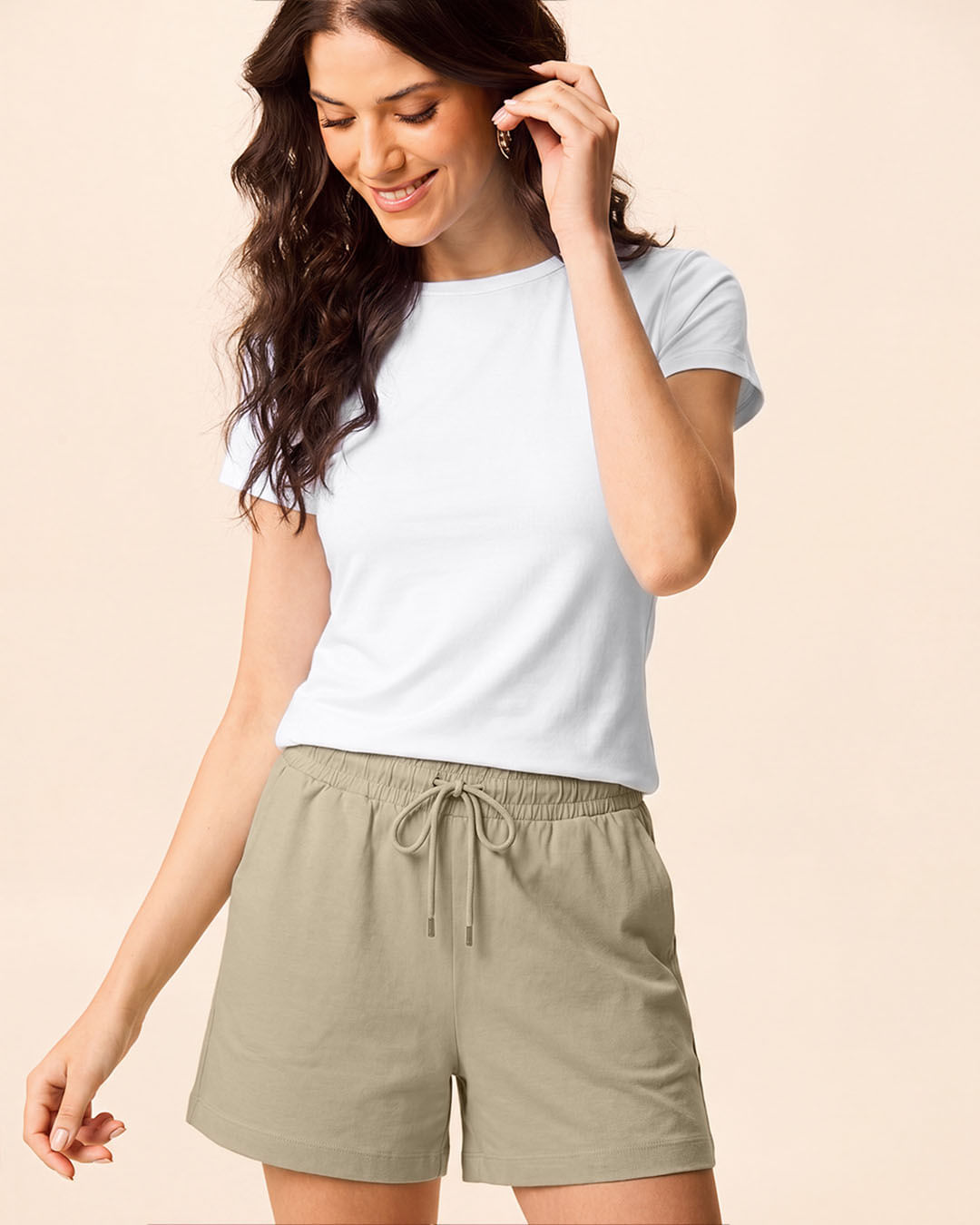 Blusa Básica Feminina Slim Decote Redondo Em Viscose Stretch - Branco - XGG