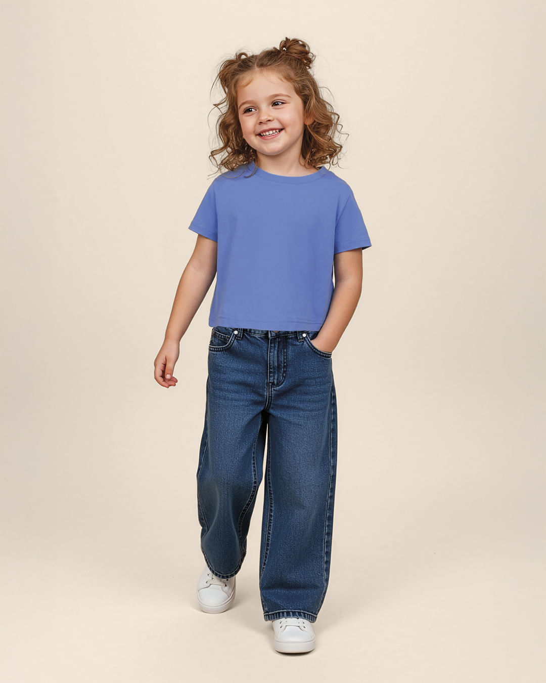 Blusa Infantil Menina Box Em Algodão Malwee Kids - Azul - 4