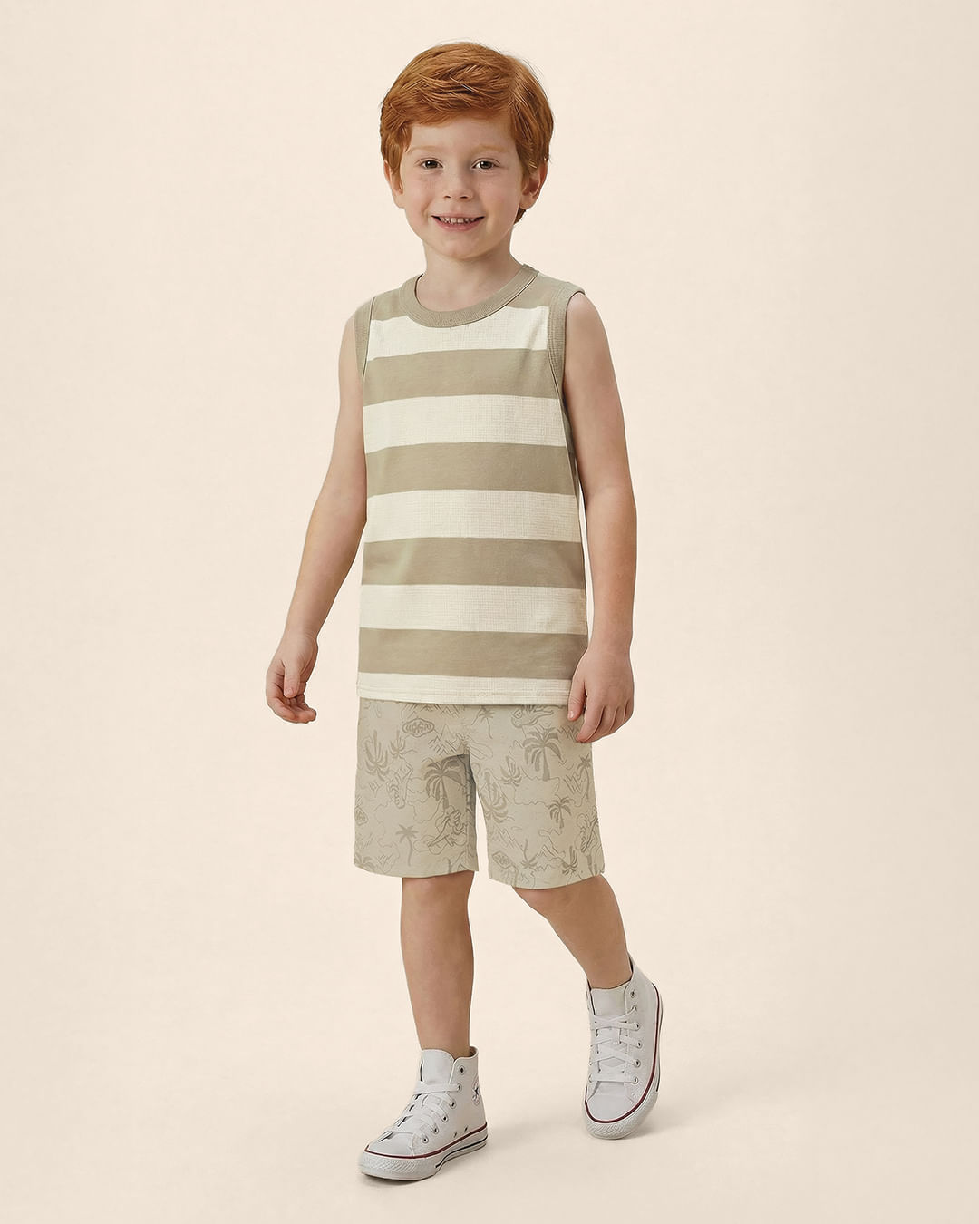 Bermuda Infantil Menino Estampada Em Microfibra Malwee Kids - Cinza - 4