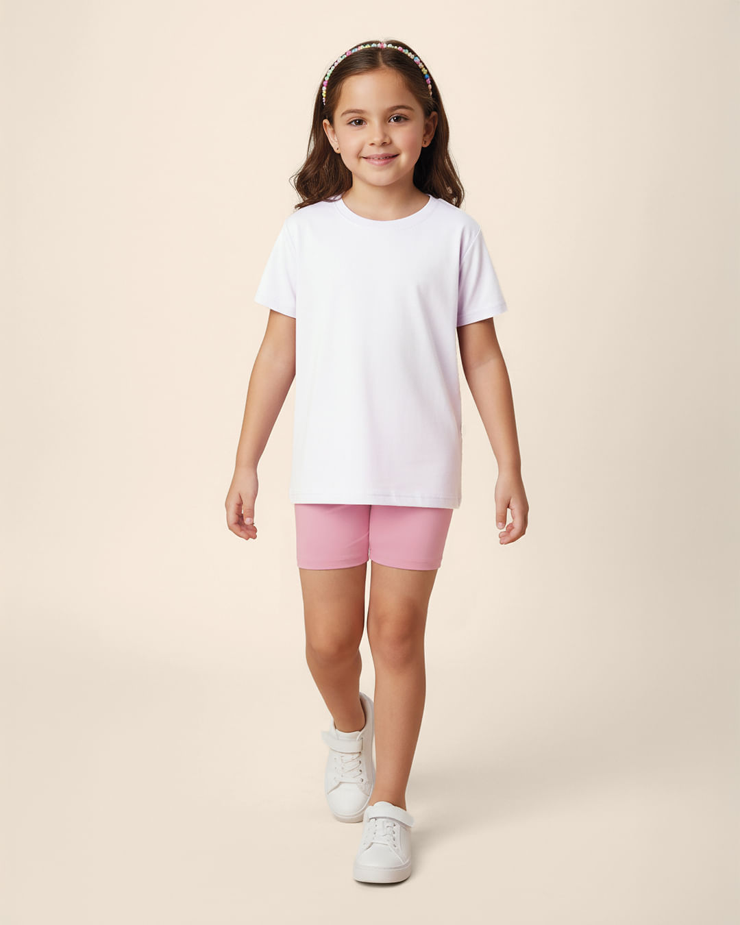 Shorts Infantil Menina Cós Elástico Em Algodão Malwee Kids - Rosa - 12