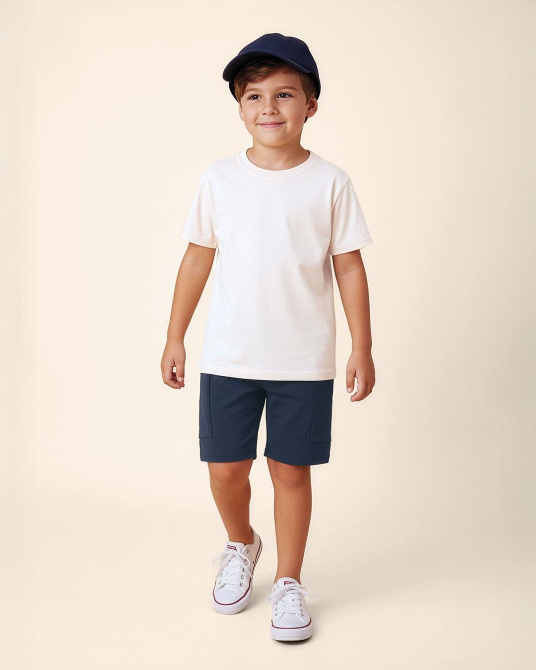 Bermuda Infantil Menino Bolso Perna Lateral Em Algodão Malwee Kids