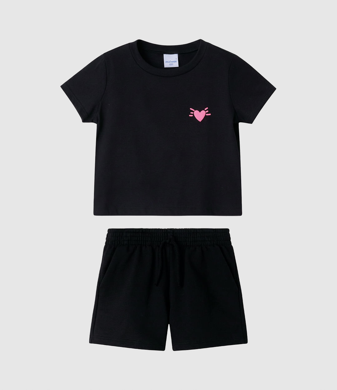 Conjunto Infantil Menina Blusa Box em Algodão Malwee Kids