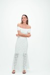 Blusa feminina branca da Malwee com renda