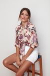 camisa feminina com estampa floral