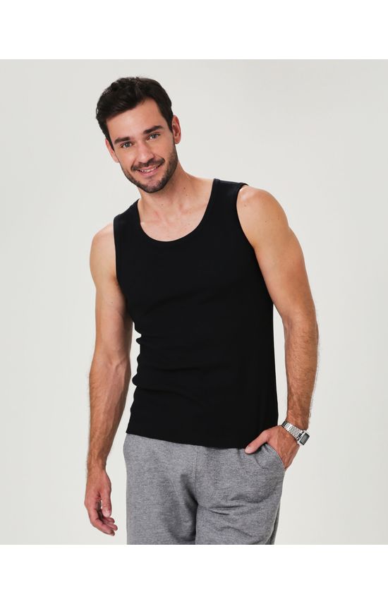 Regata Básica Masculina Slim Em Ribana Conforto