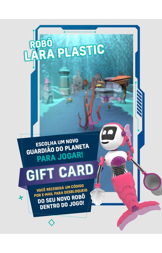 Cards Lara Plastic Guardiões do Planeta Malwee Kids - Branco - U