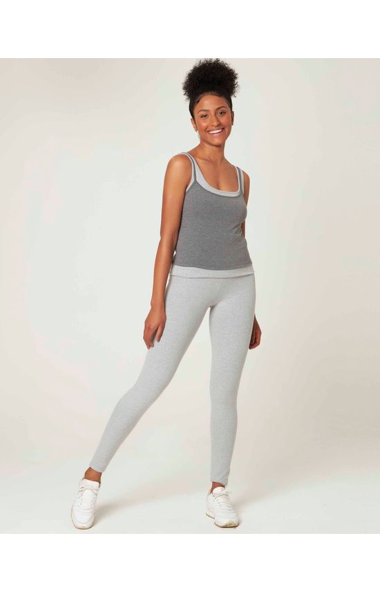 Calça Legging Básica Feminina Em Algodão