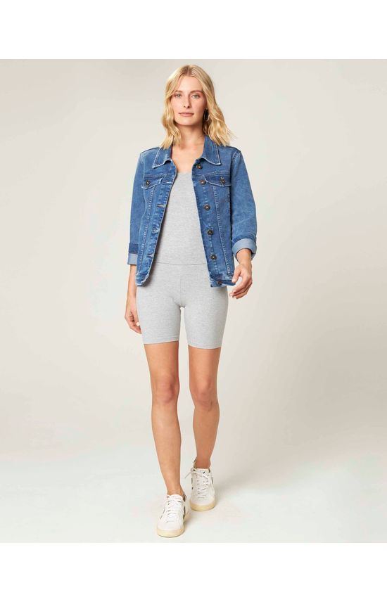 Shorts Básico Feminino Comfort Ajustado Em Algodão