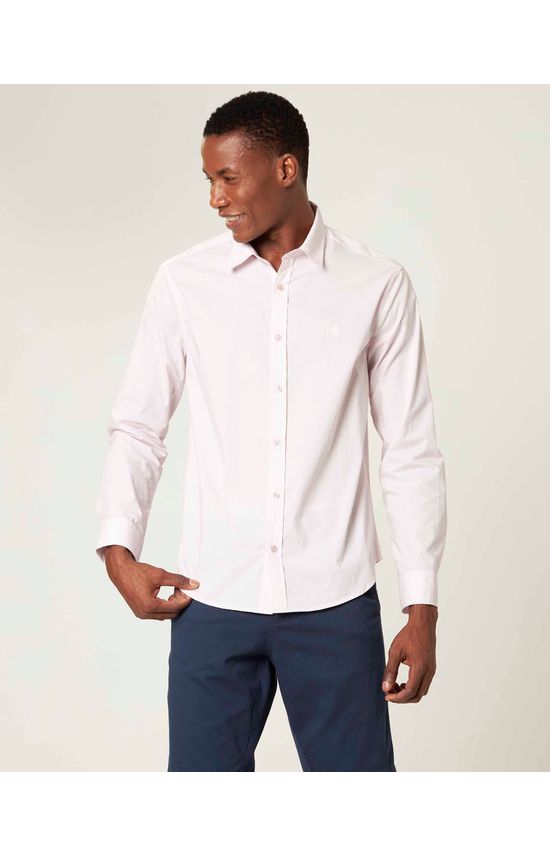 Camisa Básica Masculina Gola Esporte Em Tricoline