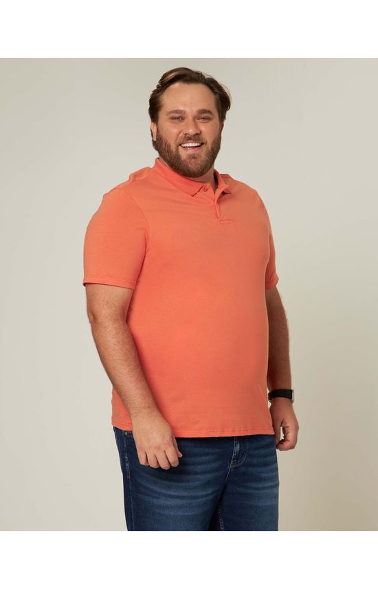 Camisa Polo Básica Masculina Plus Size Gola Esporte Em Meia Malha