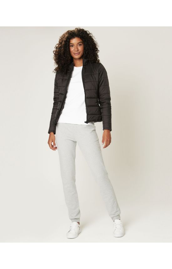 Calça Básica Feminina Com Bolso Moletom Flanelado