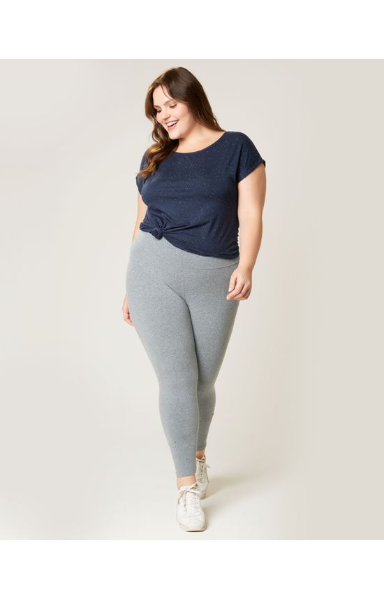 Calça Legging Básica Feminina Plus Size Em Supplex®