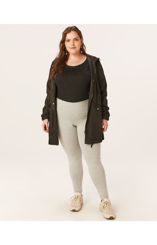 Calça Básica Feminina Plus Size Em Cotton Conforto