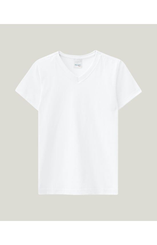 Camiseta Infantil Menino Decote V Em Malha Malwee Kids