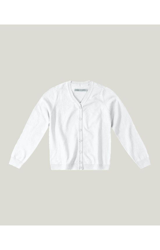 Cardigan Infantil Menina Abotoamento Frontal Em Tricô Malwee Kids