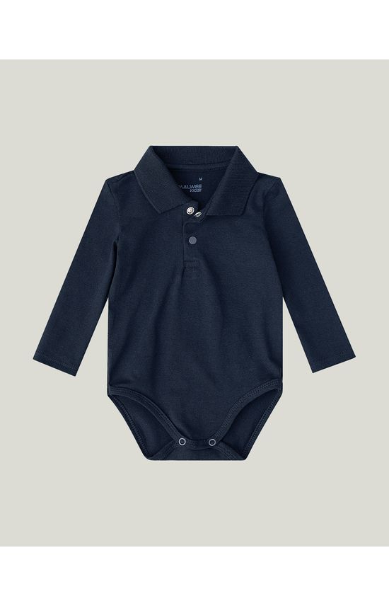 Body Bebê Polo Em Meia Malha Malwee Kids