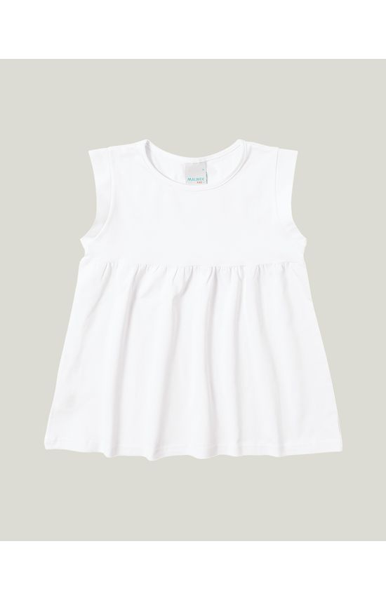 Blusa Infantil Menina Peplum Decote Redondo Em Meia Malha Malwee Kids