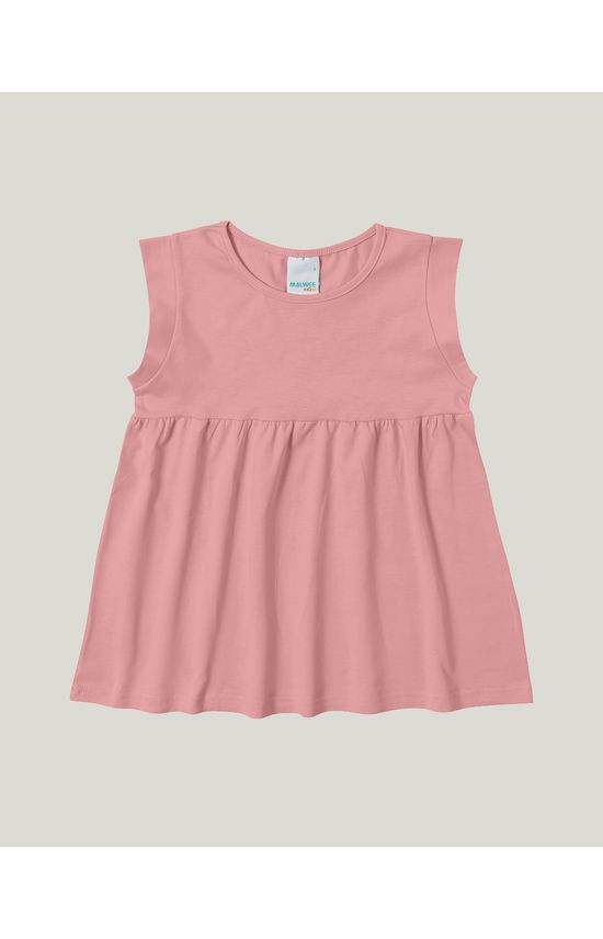 Blusa Infantil Menina Peplum Decote Redondo Em Meia Malha Malwee Kids