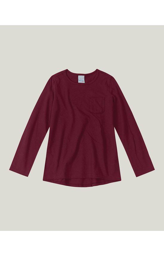 Blusa Infantil Menina Decote Redondo Em Malha Botonê Malwee Kids