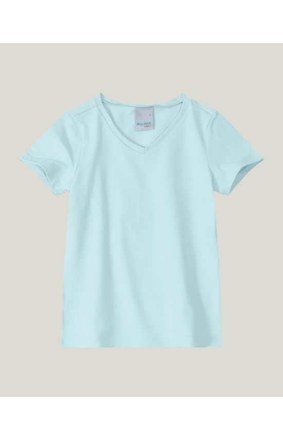 Blusa Infantil Menina Decote V Em Cotton Light Malwee Kids