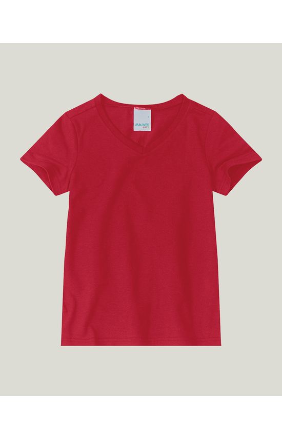 Blusa Infantil Menina Decote V Em Cotton Light Malwee Kids