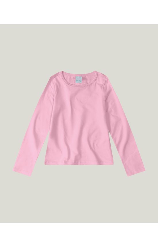 Blusa Infantil Menina Manga Longa Em Algodão Malwee Kids