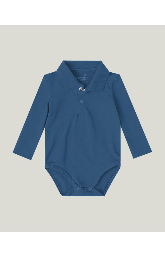 Body Bebê Polo Em Meia Malha Malwee Kids