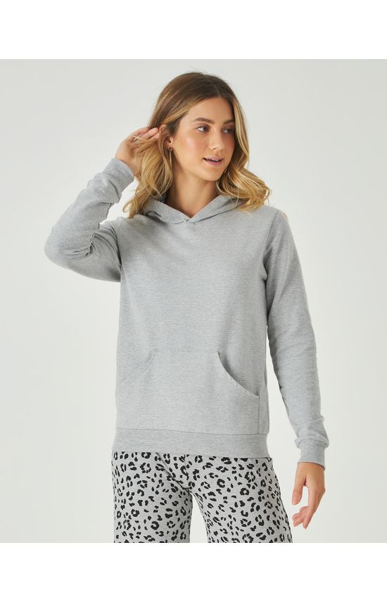 Blusão Com Capuz Moletom Stretch Flanelado Malwee