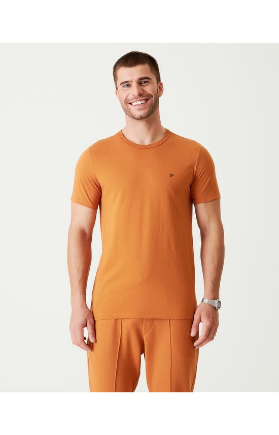 Camiseta Básica Masculina Slim Em Algodão