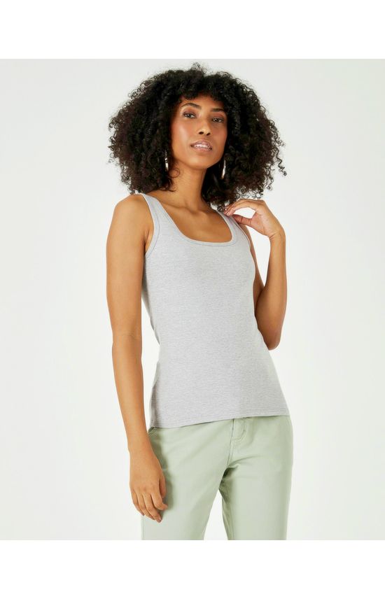Blusa Básica Feminina Decote U Em Cotton Conforto