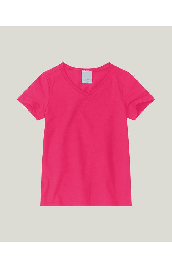 Blusa Infantil Menina Decote V Em Cotton Light Malwee Kids