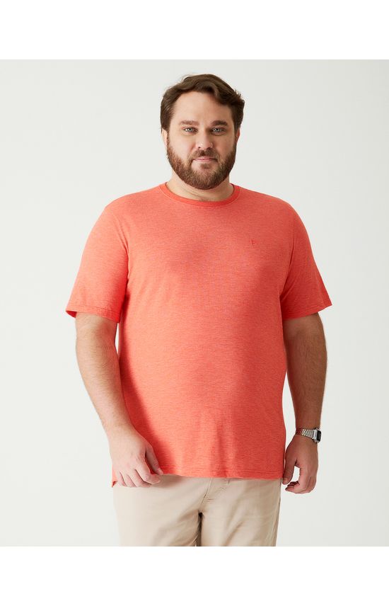 Camiseta Básica Masculina Plus Size Decote Redondo Em Malha Fio A Fio