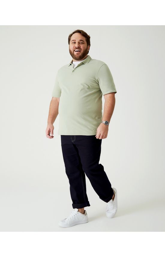 Calça Tradicional Masculina Plus Size Em Flex Jeans