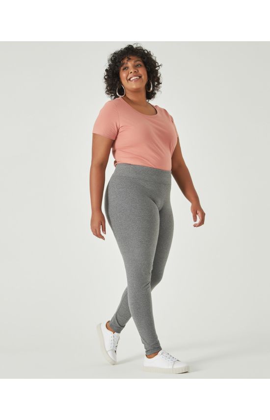 Calça Básica Feminina Plus Size Em Cotton Conforto