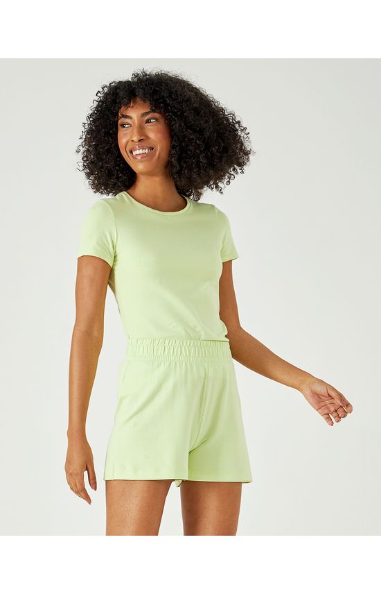 Blusa Básica Feminina Decote Redondo Em Algodão