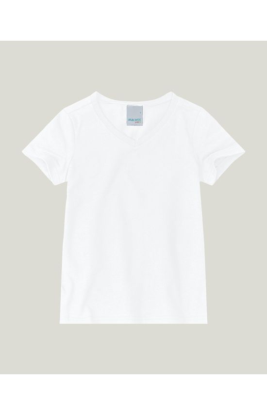 Blusa Infantil Menina Decote V Em Algodão Malwee Kids