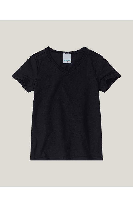 Blusa Infantil Menina Decote V Em Algodão Malwee Kids