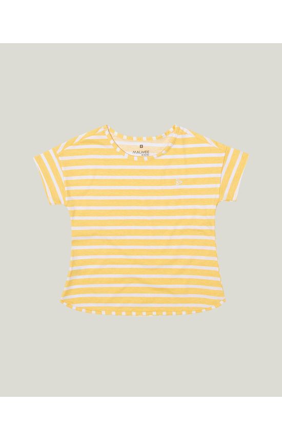 Blusa Listrada Malha Menina Malwee Kids