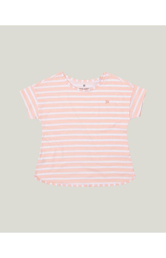 Blusa Listrada Malha Menina Malwee Kids