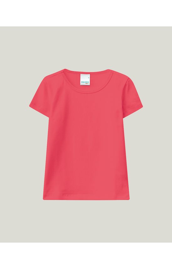 Blusa Infantil Menina Decote Redondo Em Cotton Conforto Malwee Kids