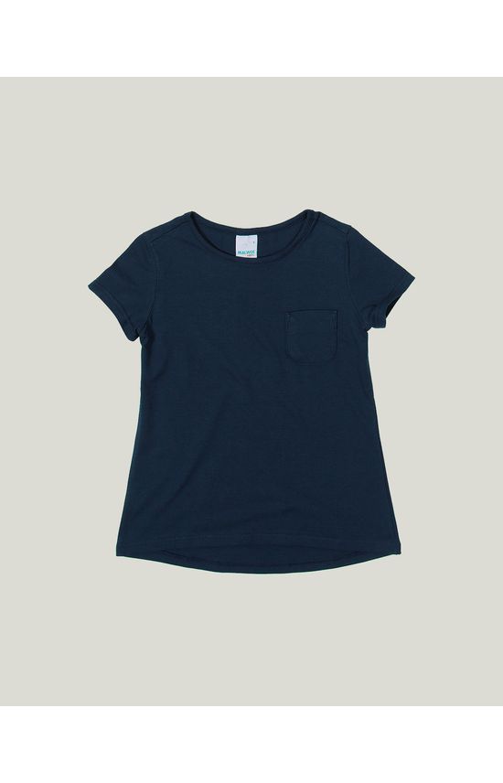 Blusa Infantil Menina Mullet Decote Redondo Em Malha Malwee Kids