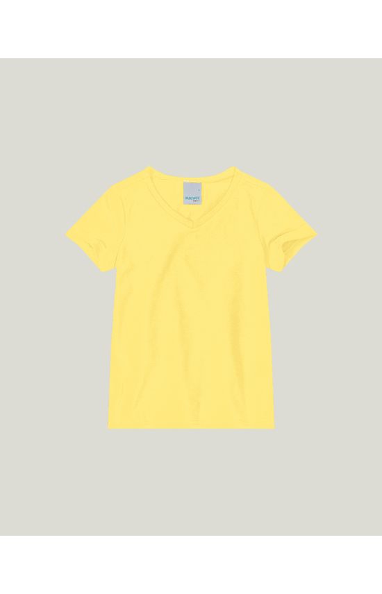 Blusa Infantil Menina Decote V Em Cotton Light Malwee Kids