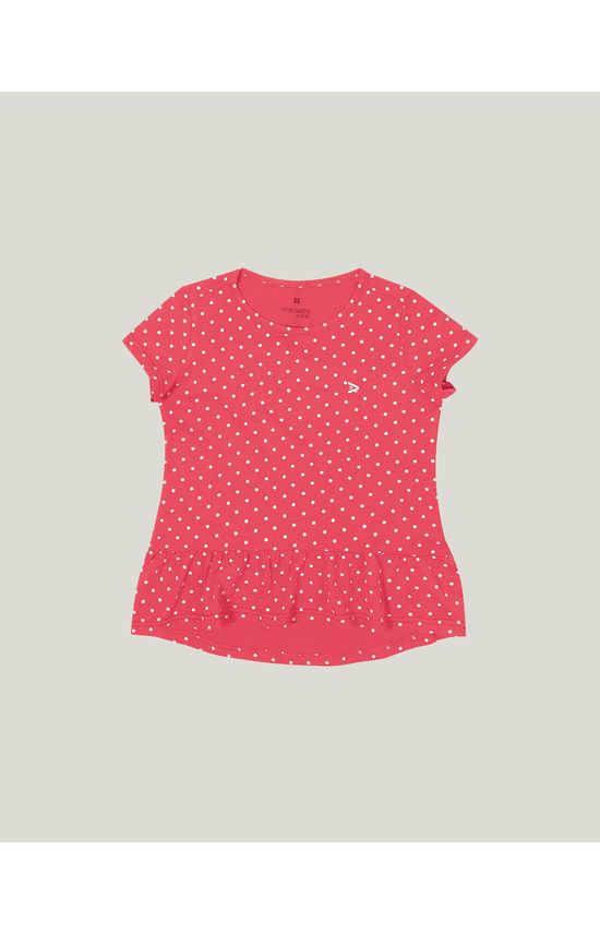 Blusa Decote Redondo Malha Menina Malwee Kids
