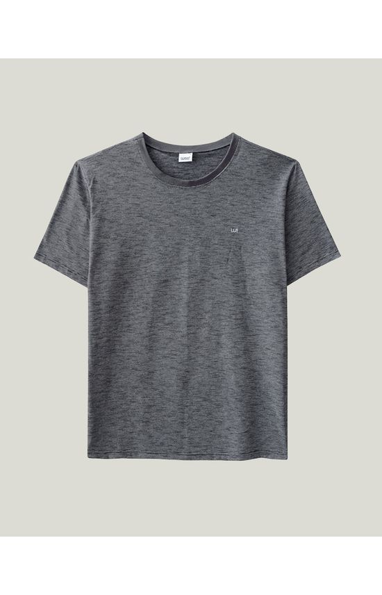 Camiseta Básica Masculina Plus Size Com Bordado