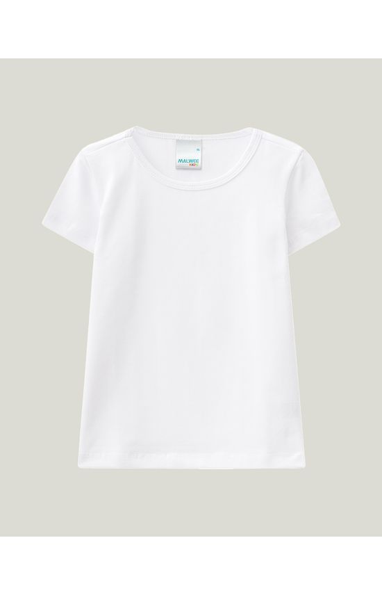 Blusa Infantil Menina Decote Redondo Em Algodão Malwee Kids