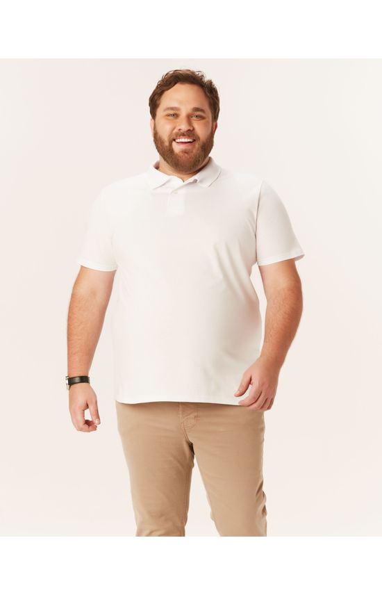 Camisa Polo Básica Masculina Plus Size Gola Esporte Em Meia Malha